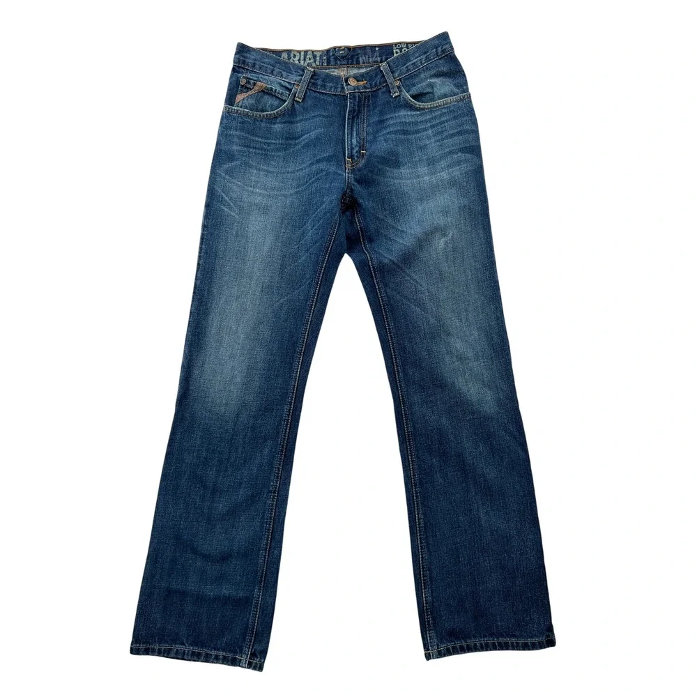 Ariat M4 Bootcut Jeans Mens 30x34 Blue Low Rise Denim Western Cowboy Workwear